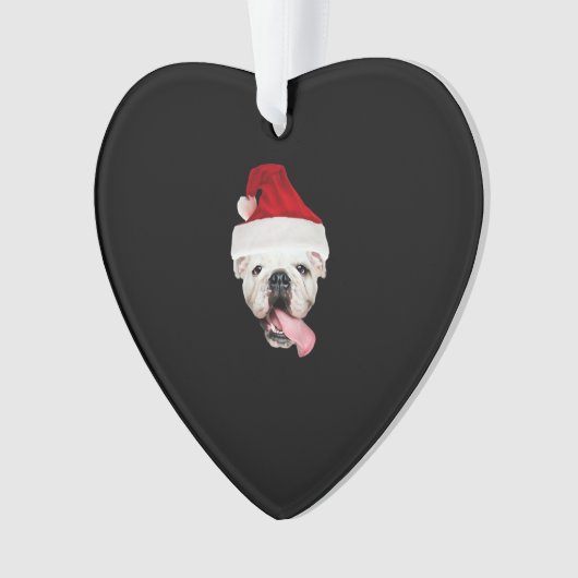 Bulldog Santa Essential T-Shirt Ornament (voorkant)