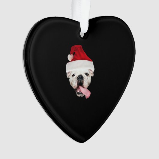 Bulldog Santa Essential T-Shirt Ornament (voorkant)
