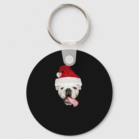 Bulldog Santa Essential T-shirt Sleutelhanger (Voorkant)