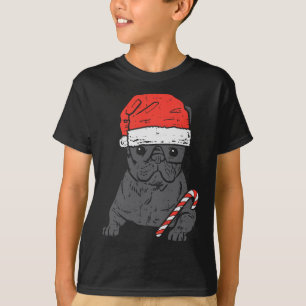 Bulldog Santa Frenchie Hond Kerstmis Vrouwen T-shirt