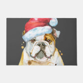 Bulldog Santa Hat Deurmat (Voorkant)