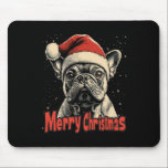 Bulldog Santa Hat Merry Christmas Xmas Hondenliefh Muismat<br><div class="desc">Bulldog Santa Hat Vrolijk Kerstfeest Xmas Hondenliefhebber Pajama</div>