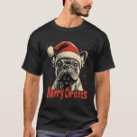 Bulldog Santa Hat Merry Christmas Xmas Hondenliefh T-shirt<br><div class="desc">Bulldog Santa Hat Vrolijk Kerstfeest Xmas Hondenliefhebber Pajama 1</div>