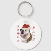 Bulldog Santa Paws Sleutelhanger (Achterkant)