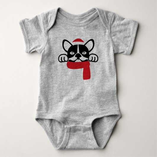 Bulldog Santa Romper (Voorkant)