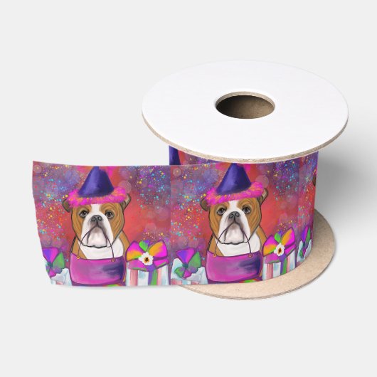Bulldog Satijnen Lint (Spoel)