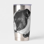 Bulldog Scarlet Tongue Charm Geïsoleerde Drinkbeker (Links)