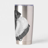 Bulldog Scarlet Tongue Charm Geïsoleerde Drinkbeker (Achterkant)