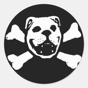 Bulldog schedel Sticker