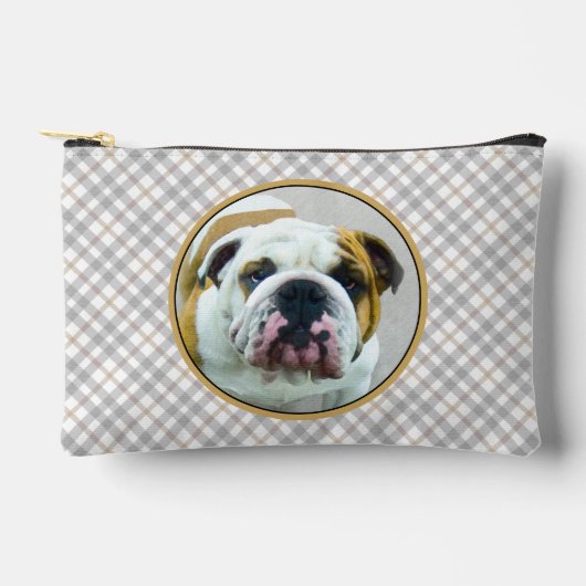 Bulldog Schilderen Rood en Wit Engels Pet Dog Art Etui (Voorkant)