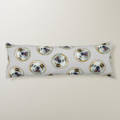 Bulldog Schilderen Rood en Wit Engels Pet Dog Art Lichaamskussen (Achterkant)