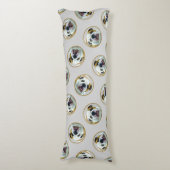 Bulldog Schilderen Rood en Wit Engels Pet Dog Art Lichaamskussen (Voorkant Verticaal)