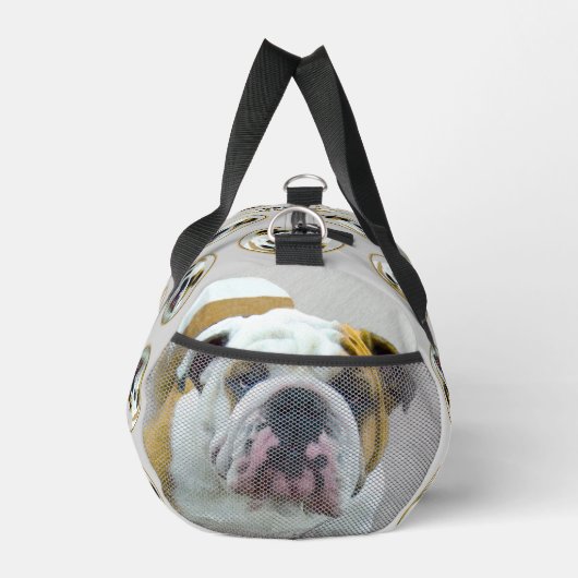 Bulldog Schilderen Rood en Wit Engels Pet Dog Art Plunjezak (Rechts)