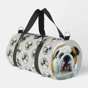 Bulldog Schilderen Rood en Wit Engels Pet Dog Art Plunjezak