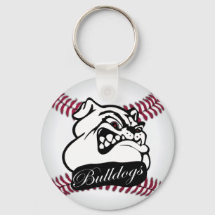 Bulldog School Team Mascot Baseball Sleutelhanger