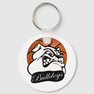 Bulldog School Team Mascot Basketball Sleutelhanger