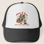 Bulldog Share A Beer Products Trucker Pet (Voorkant)
