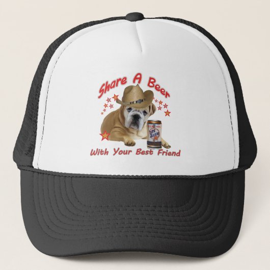 Bulldog Share A Beer Products Trucker Pet (Voorkant)