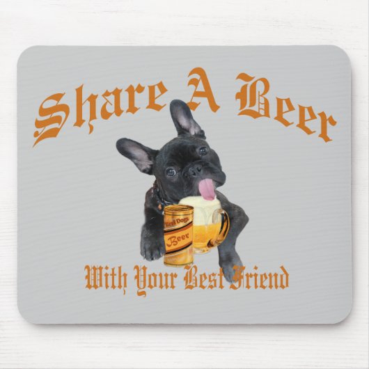 Bulldog Shares a Beer Muismat (Voorkant)