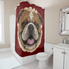 Bulldog Shower Curtain Douchegordijn