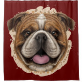 Bulldog Shower Curtain Douchegordijn (Voorkant)
