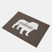 Bulldog Silhouette Custom Hondenliefhebber Doormat Deurmat (Schuin)