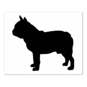 Bulldog Silhouette, Dog, 4 x 5 inch Rubber Stamp Rubberstempel (Afrduk)
