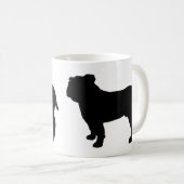 Bulldog Silhouette Koffiemok (Voorkant rechts)