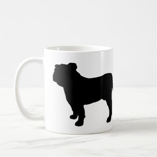 Bulldog Silhouette Koffiemok (Links)