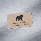 Bulldog Silhouette Magnetisch Visitekaartje (Voorbeeld)