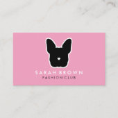 Bulldog Silhouette Pet Club Visitekaartje (Voorkant)