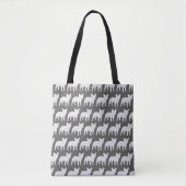 Bulldog Silhouettes Frenchie Dogs Patterned Tote Bag (Voorkant)