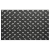 Bulldog Silhouettes Pattern Grey and Black | Honde Stof (Fat Quarter)