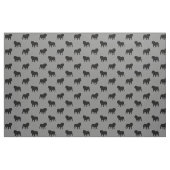 Bulldog Silhouettes Pattern | Hondenras grijs Stof (Fat Quarter)
