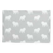 Bulldog Silhouettes Pattern Kussensloop (Achterkant)