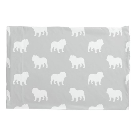 Bulldog Silhouettes Pattern Kussensloop (Achterkant)