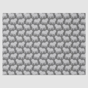 Bulldog Silhouettes Pattern Tissuepapier