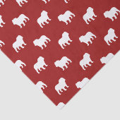 Bulldog Silhouettes Pattern Tissuepapier (Detail)