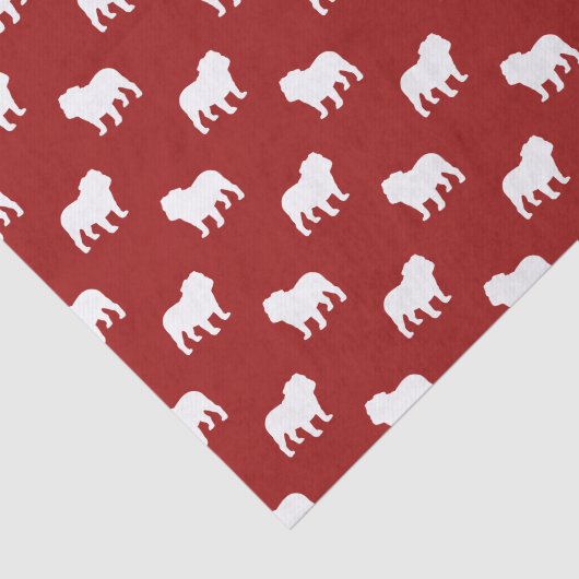 Bulldog Silhouettes Pattern Tissuepapier (Detail)