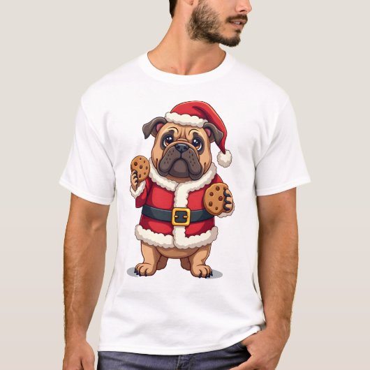 Bulldog Sinterklaas Koekjes T-shirt (Voorkant)