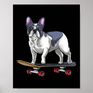 Bulldog skateboard skateboarden poster