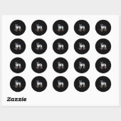 Bulldog skateboard skateboarden ronde sticker (Vel)