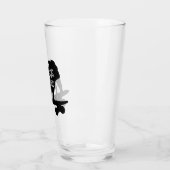 Bulldog | Skateboarding Dog Silhouette Glas (Links)