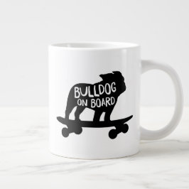 Bulldog | Skateboarding Dog Silhouette Grote Koffiekop