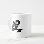 Bulldog | Skateboarding Dog Silhouette Koffiemok (Voorkant links)