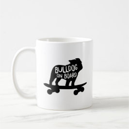 Bulldog | Skateboarding Dog Silhouette Koffiemok