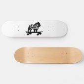 Bulldog | Skateboarding Dog Silhouette Persoonlijk Skateboard (Horizontaal)