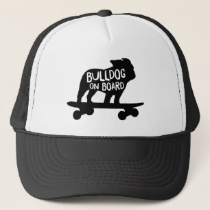 Bulldog   Skateboarding Dog Silhouette Trucker Pet