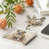 Bulldog Sleutelhanger (Zijkant)