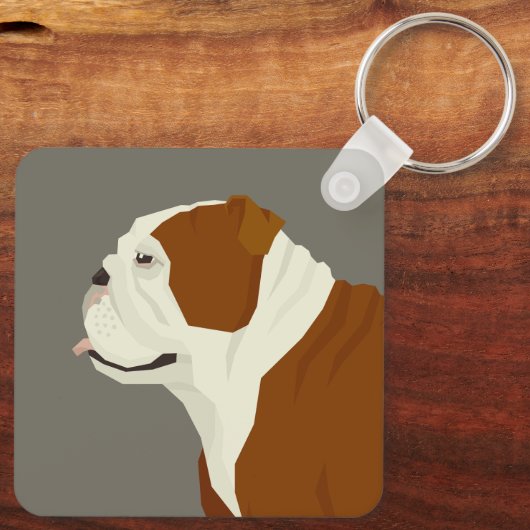 Bulldog Sleutelhanger (Achterkant)